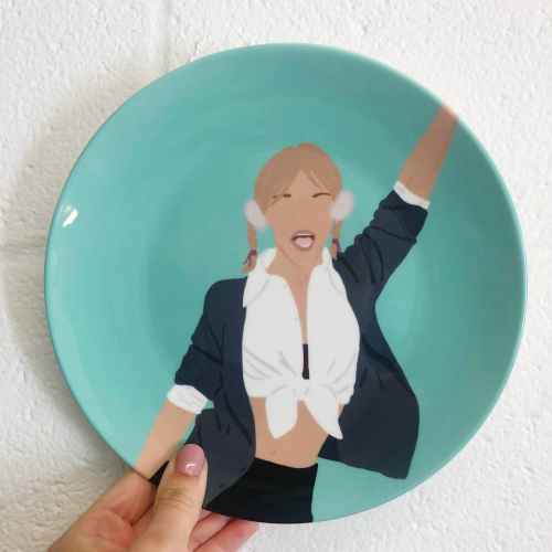 Britney Spears - ceramic dinner plate by Cheryl Boland